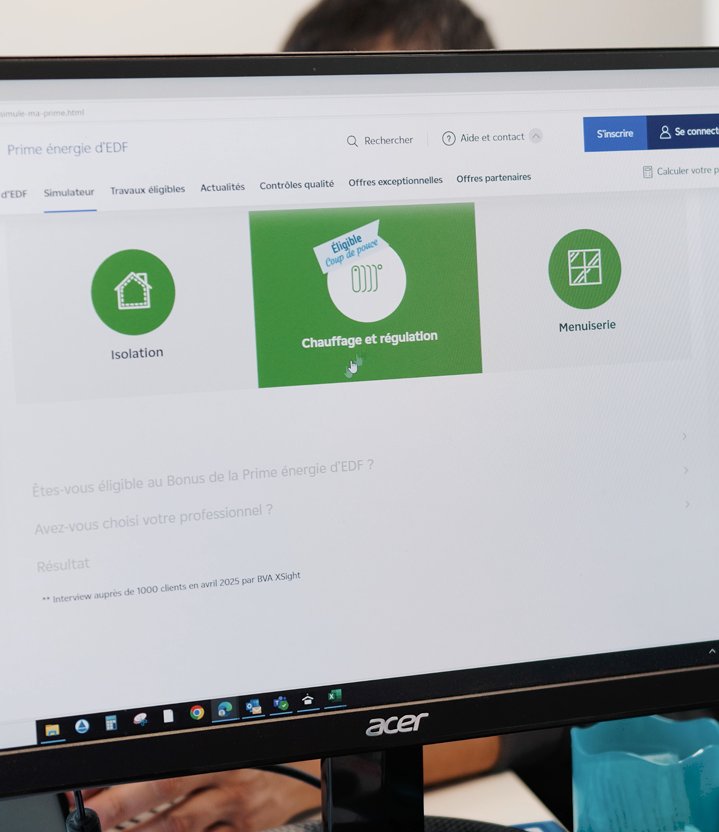 Interface MaPrimeRénov' sur écran
